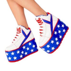 YRU Shoes Star Qozmo USA Platform Sneakers 4th of July